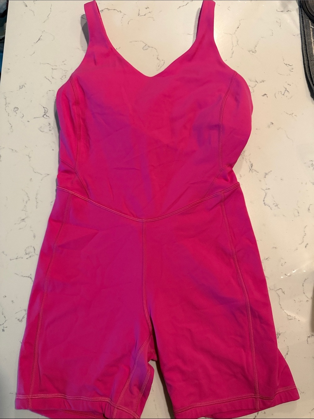 Lululemon align sonic pink romper 6 inch